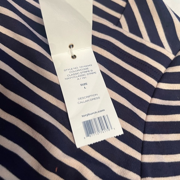NEW! Tory Burch Callan Long Sleeve Stripe Dress Size L - Picture 4 of 4
